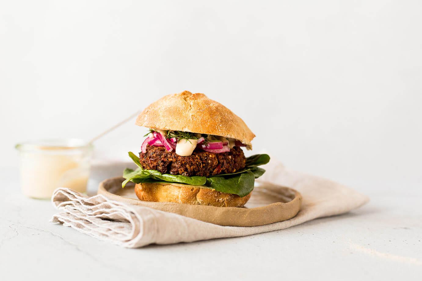 vegan mushroom burger