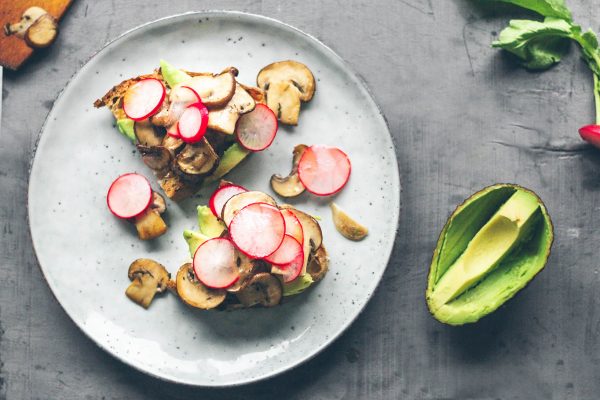 Chestnut mushroom and avocado toast recipe
