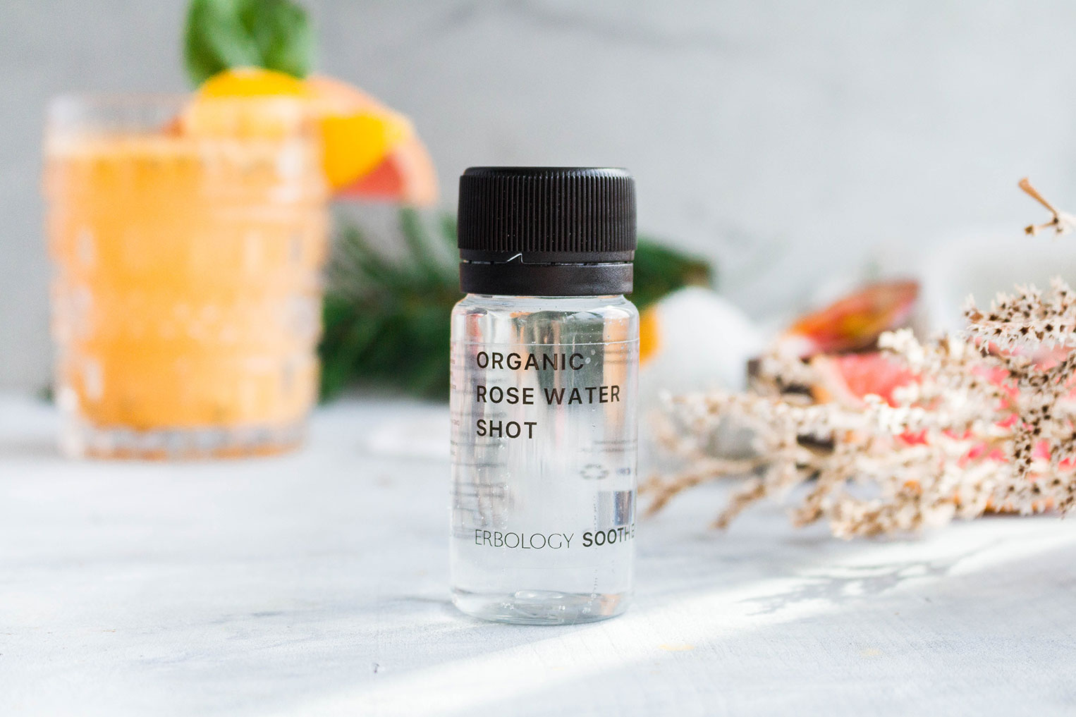 Introducing pure Rose Water Shot to soothe and hydrate.
