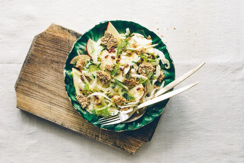 Fennel, apple and honey salad