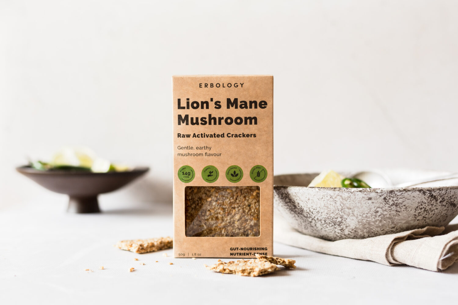 Organic Lion's Mane Mushroom Crackers