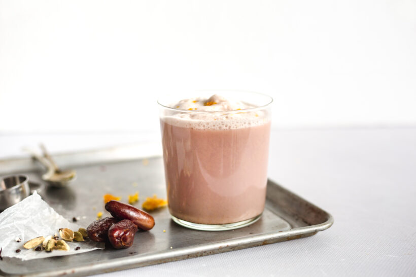 Hibiscus latte with ashwagandha recipe