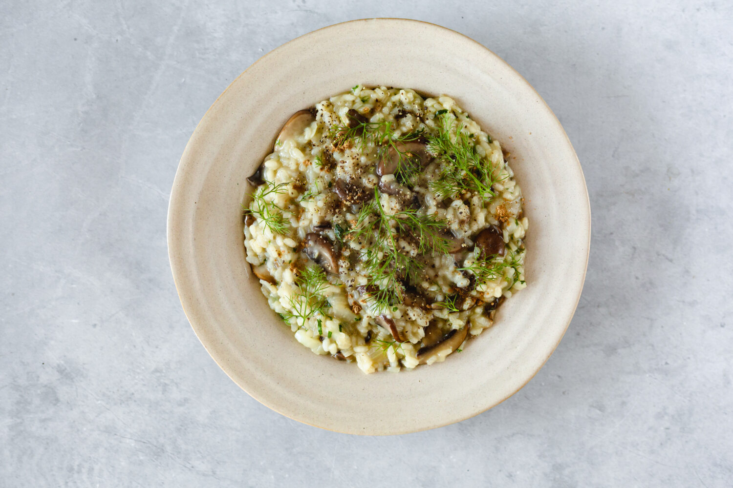 Mushroom and fennel risotto recipe
